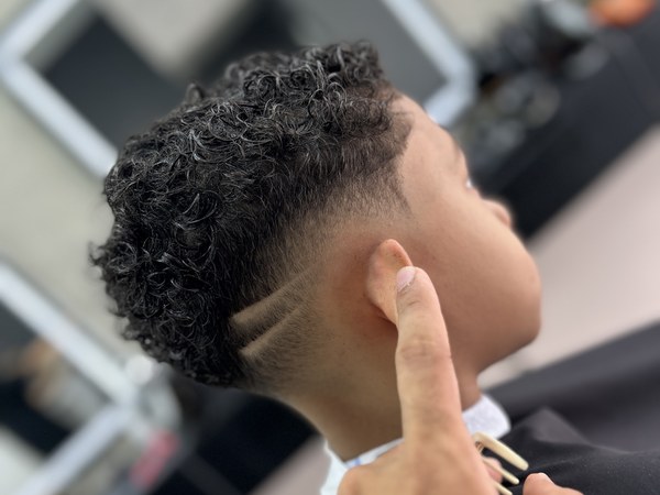 Detalhe do corte na Brax Barbearia